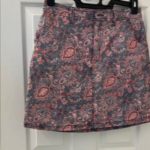 Croft&Barrow skort. Paisley red and navy. Classic fit.